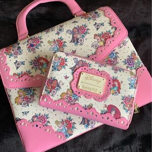 Loungefly Traditional Princess Tattoo Print with matching wallet